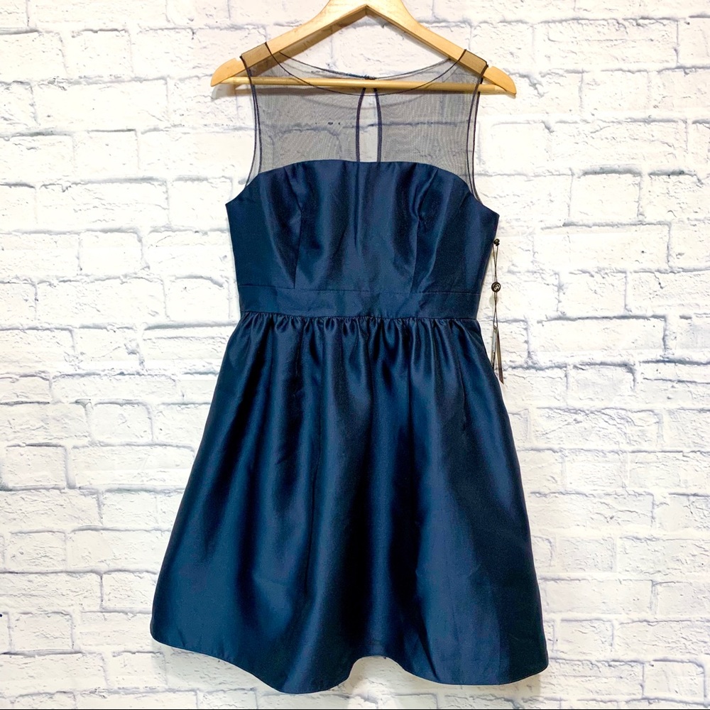 NWT Adrianna Papell Illusion Mikado Dress - Picture 1 of 8
